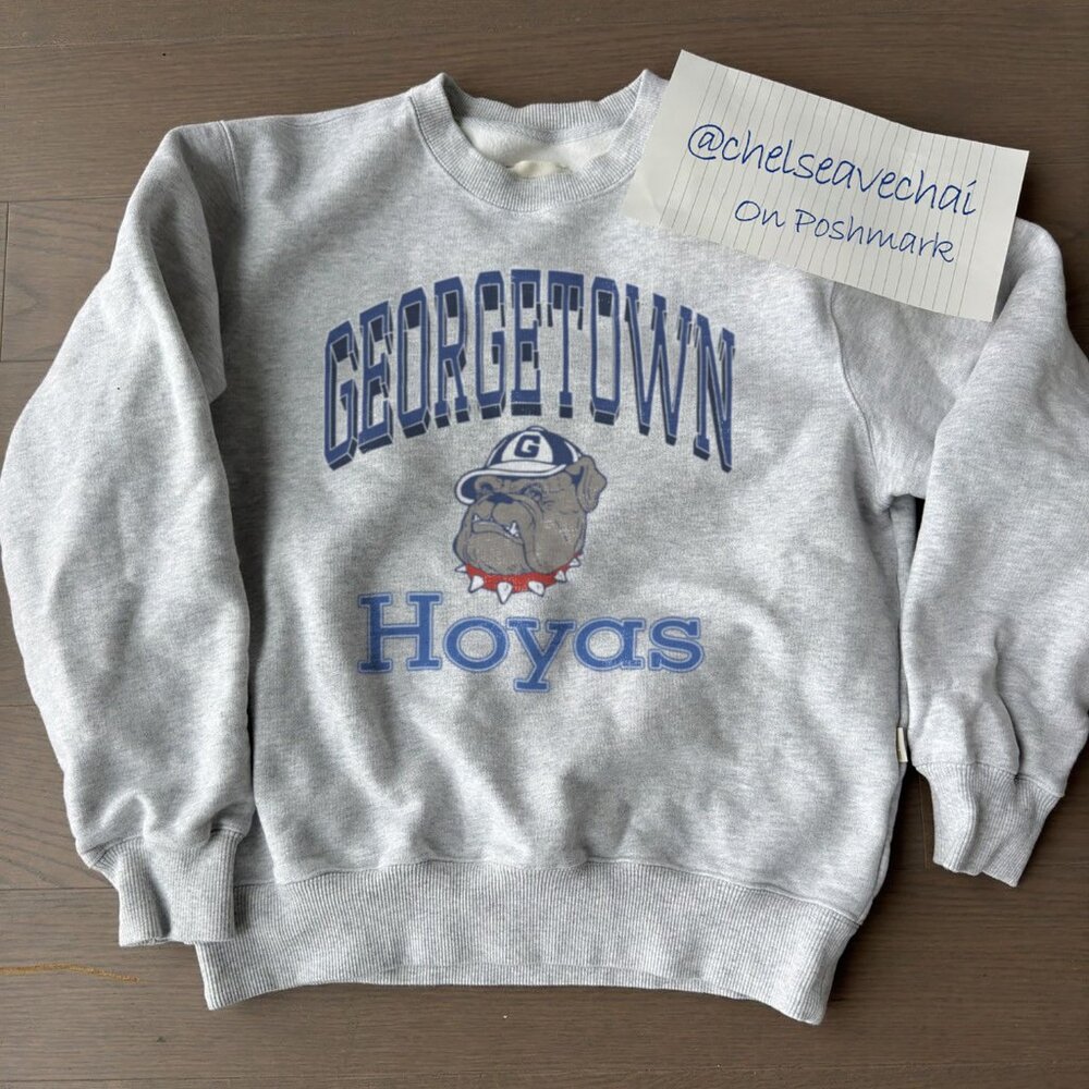 Vintage Georgetown University Sweatshirt, Georgetown Hoyas Basketball Shirt Tee